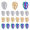 18Pcs 3 Colors 201 Stainless Steel Pendants, Monstera Leaf, Mixed Color, 26.5x18x2mm, Hole: 2.5mm, 6pcs/color