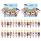 Alloy Enamel Pendant Locking Stitch Markers, Zinc Alloy Lobster Claw Clasps Stitch Marker, Cat, Mixed Color, 5.6cm, 7 colors, 2pcs/color, 14pcs/set