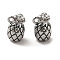 Brass Enamel Charms, Pineapple Charms, Cadmium Free & Nickel Free & Lead Free, Real Platinum Plated, 11.5x7.5x7mm, Hole: 1.2mm