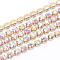 Brass Rhinestone Strass Chains, Rhinestone Cup Chains, Raw(Unplated), Nickel Free, Crystal AB, 2.6mm, , about 10yards/bundle