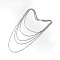 Tarnish Resistant 304 Stainless Steel Tiered Necklaces, Stainless Steel Color, 18.1 inch(46cm)