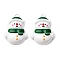 Christmas Themes Baking Painted Alloy Pendants, Snowman, 16.5x12.5x5.5mm, Hole: 1mm