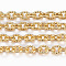 Ion Plating(IP) 304 Stainless Steel Textured Cable Chains, with Spool, Unwelded, Oval, Golden, 3x2.4x0.6mm, about 32.8 Feet(10m)/roll