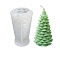 3D Christmas Tree DIY Candle Silicone Molds, for Xmas Tree Scented Candle Making, White, 9x15.2cm, Inner Diameter: 8.2x14cm