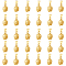 30Pcs Brass Ice Pick Pinch Bails, Golden, 18.5mm, Hole: 5x4mm