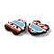 Hospital Theme Food Grade Eco-Friendly Silicone Beads, Car Pattern, 30x30x7mm, Hole: 3mm