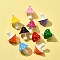 10Pcs Resin Pendants, Mushroom Charms, Mixed Color, 34~36x22~26x22~26mm, Hole: 2mm