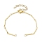 Brass Bar Link Chain Bracelet Making, with Jump Rings and Lobster Claw Clasps, Golden, 6 inch(15.3cm)