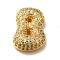 Brass with Cubic Zirconia Pendants, Cadmium Free & Nickel Free & Lead Free, Letter B, Letter B, 22.5x16x7mm, Hole: 4mm