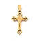 PVD Vacuum Plating 304 Stainless Steel Pendants, Crucifix Cross Charm, Golden, 31x20x5mm, Hole: 7x3mm