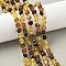 Natural Amber Beads Strands, Nuggets, Tumbled Stone, with Seed Beads, 5.5~6x5.5~6x4~6mm, Hole: 0.7mm, about 53pcs/strand, 15.16 inch(38.5cm)