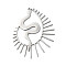 Non-Tarnish 201 Stainless Steel Pendants, Snake Charm, Stainless Steel Color, 36x29x1mm, Hole: 1mm