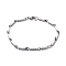 Tarnish Resistant Unisex 201 Stainless Steel Bar Link Chain Bracelets, with Lobster Claw Clasps, Stainless Steel Color, 8-1/4 inch(21cm), 3mm