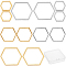 Alloy Linking Rings, Hexagon, Platinum & Golden, 48pcs/box