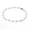 Tarnish Resistant Casual Style 304 Stainless Steel Ball Link Chain Bracelets, with Lobster Claw Clasps, Stainless Steel Color, 8-5/8 inch(220mm), 3mm