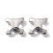 Rack Plating Alloy Beads, Geometric, Platinum, 9.5x10x4mm, Hole: 1.6mm