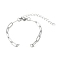 Tarnish Resistant 304 Stainless Steel Paperclip Chains Bracelet Making, with Lobster Claw Clasps, Stainless Steel Color, 5-3/4x1/8 inch(14.5x0.4cm)