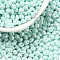 6/0 Glass Seed Beads, Opaque Colours Luster, Teardrop, Light Cyan, 4~5x4~4.5x3~4mm, Hole: 0.8~0.9mm, about 125pcs/10g