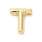 Rack Plating Brass Pendants, Balloon Letter Charm, for Personalized Name Necklaces Making, Long-Lasting Plated, Lead Free & Cadmium Free, Real 18K Gold Plated, Letter T, 21.5x18.5x5mm, hole: 3x2mm