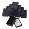 Cardboard Gift Boxes, with Black Sponge inside, Rectangle, Black, 9x7x2.7cm