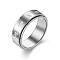 201 Stainless Steel Rotating Fidget Band Ring, Fidget Spinner Ring for Anxiety Stress Relief, Six-Word Mantra, Stainless Steel Color, Inner Diameter: 18.5mm