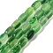 Natural Dyed White Jade Beads Strands, Oval, Green, 11.5~12x7.5~8mm, Hole: 0.8mm, about 29~32pcs/strand, 12.99''~15.16''(33~38.5cm)