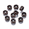 Tibetan Style Spacer Beads, Flat Round, Cadmium Free & Nickel Free & Lead Free, Red Copper, 7.5x3mm, Hole: 2.5~3mm, about 2000pcs/1000g