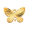 Rack Plating Brass Connector Charms, Long-Lasting Plated, Butterfly Links, Golden, 10x13x0.3mm, Hole: 1.2mm