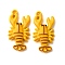 Baking Painted Alloy Pendants, Sea Animals, Lobster, 20.5x10.5x4mm, Hole: 1.2mm