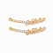 Brass Micro Pave Clear Cubic Zirconia Chandelier Component Links Connectors, Nickel Free, With Figure 1314, Real 18K Gold Plated, 32x7.5x2mm, Hole: 1.2mm