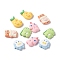 Opaque Resin Cabochons, DIY Accessories, Dinosaur & Unicorn & Duck & Penguin & Fox, Mixed Color, 19~22x14~20x6~7mm