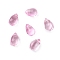Glass Beads, Teardrop, Pearl Pink, 6x4x4mm, Hole: 1mm