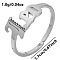 Non-Tarnish Adjustable Stainless Steel Constellations Cuff Ring for Couples, Simple and Personalized Design, Stainless Steel Color, Leo, Inner Diameter: 17mm
