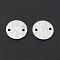 Brass Link Connectors, Long-Lasting Plated, Flat Round, 925 Sterling Silver Plated, 10x0.7mm, Hole: 1.2mm