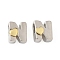Brass Beads, Cadmium Free & Lead Free, Platinum & Golden, Letter N, 10.5x9.5x7.5mm, Hole: 5x4mm