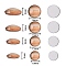 Luminous Glass Cabochons, Planet Pattern, Half Round, Mixed Color, 80pcs/box