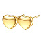 Heart 304 Stainless Steel Stud Earrings, Golden, 17.5mm