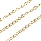 304 Stainless Steel Curb Chains, with Spool, Soldered, Golden, Link: 4.5x2.5x0.5mm, about 32.8 Feet(10m)/roll