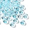 Baking Painted Transparent Glass Beads, Rondelle, Light Sky Blue, 8x5mm, Hole: 1.5mm, 2083pcs/1000g