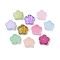 Transparent Glass Beads, Star, Baking Paint, Mixed Color, 14x15x5mm, Hole: 1.2mm