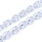 Baking Paint Transparent Glass Beads Strands, Tulip, Light Blue, 12x10x6.5~7mm, Hole: 1mm, about 55pcs/strand, 25.59 inch(65cm)