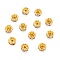 Brass Rhinestone Spacer Beads, Grade A, Crystal, Straight Flange, Rondelle, Golden Metal Color, 5x2.5mm, Hole: 1mm