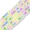 Handmade Lampwork Beads Strands, Cone, Faceted, Mixed Color, 4.5x3.5~4mm, Hole: 1.2mm, about 108~116pcs/strand, 15.39''~15.67''(39.1~39.8cm)