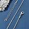 Brass Round Snake Chain Necklace Making, with Lobster Claw Clasps, Silver Color Plated, 24.4 inch(62.2cm), 1.2mm