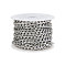 304 Stainless Steel Curb Chains, Unwelded, with Spool, Stainless Steel Color, 6mm, 5m/roll