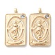 Латунные микро проложить кубического циркония подвески KK-C079-04G-1