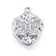 Латунные подвески из прозрачного кубического циркония KK-L207-015P-1