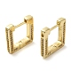 Серьга-кольцо из латуни с микропаве из кубического циркония EJEW-C079-08G-1