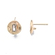 Латунные серьги-гвоздики из циркония KK-G432-22G-3