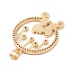 Латунные микро проложить кубического циркония подвески KK-E108-23G-02-2